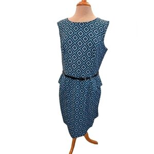 Dress Barn Geometric Blue Dress